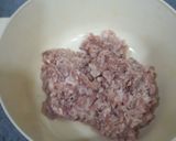 A picture of step 2 of Keema tikki burger.