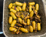 Foto del paso 7 de la receta: Salchichas de pollo con champiñones al curry en Airfryer Cosori