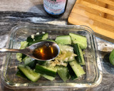 A picture of step 6 of Let's bond over cucumber salad and egg congee.