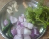 A picture of step 2 of Mosambi chana masala.