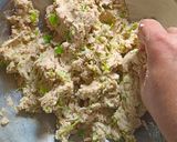 A picture of step 2 of Farali Dumpling in buttermilk sauce.