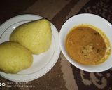 A picture of step 3 of Miyan gyada da lawashi(spring onions & peanut soup.).