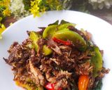 Foto langkah ke 3 dari resep Oseng Pindang Cabe Ijo.