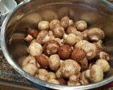 A picture of step 1 of ROASTED mushrooms in brown butter.