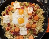 A picture of step 6 of Kujirai inspired Ramen.