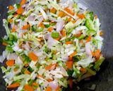 A picture of step 2 of Chinese fried rice.