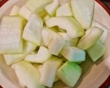 A picture of step 1 of Green Curry Chicken Wings with Winter Melon.