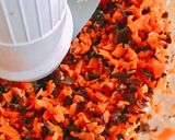 Hình bước làm 3 của món Bánh Xếp Mandu Hàn Quốc Nhân Thịt Heo Chiên Nước