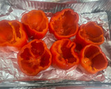 Foto del paso 4 de la receta: Pimientos Rojos rellenos! Rico almuerzo keto!