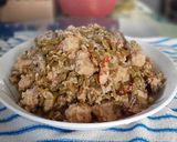 Foto langkah ke 8 dari resep 86.Oblok-Oblok Lamtoro,tempe & rempela dg kelapa kering instant.