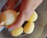A picture of step 1 of Kashmiri Dum Aloo.
