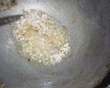 A picture of step 2 of Mushroom Stroganoff with hurb rice.