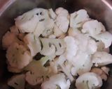 A picture of step 1 of Masala aloo gobhi.