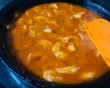 A picture of step 4 of Shrimp Pasta with Tomato Sauce.