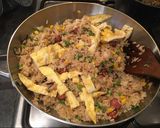 A picture of step 8 of Deany's fried rice.