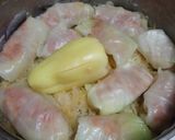 Töltött káposzta kapros-paradicsomos feltéttel, gluténmentesen recept fázis 5 fotója