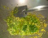 A picture of step 6 of Coriander vadi masala.