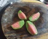 A picture of step 7 of Watermelon-shaped Kaaju Sweets.