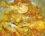A picture of step 8 of Pahari Pulao.