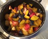 Une image de l'étape 4 de Compote aux fruits du jardin (pommes,pêches blanches,prunes d ente et quetsches).