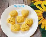 Hình bước làm 6 của món Bánh dứa Đài Loan hình thú.🐟🐻