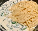 Une image de l'étape 2 de Linguini à la ricotta et aux épinards.