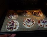 A picture of step 5 of Japanese and Korean style snack pizza.
