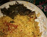 A picture of step 4 of Dafadukan shinkafa da kwadon zogale.