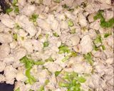 A picture of step 4 of Chicken Shawarma with Garlic Mint Sauce 😋.