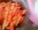 A picture of step 3 of Tandori fries Valentine day fries 😂❤️.