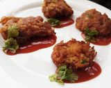 A picture of step 2 of Schezwan Cabbage Fritters.