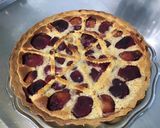 Une image de l'étape 14 de Tarte « toile d'araignée » aux pêches de vigne et crème d'amandes.