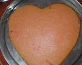 A picture of step 4 of Heart shaped rose ice cream cake.