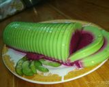 Foto langkah ke 7 dari resep Puding Mega (edamame buah naga).