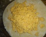 A picture of step 2 of Achari sattu paratha.