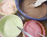 Foto langkah ke 1 dari resep Bolu Kukus Warna Warni.
