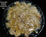 A picture of step 3 of Shashlik with sweet and sour sauce.