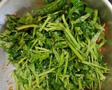 Foto langkah ke 5 dari resep Tumis Kangkung Tahu Pedas.