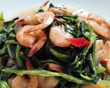 Foto langkah ke 7 dari resep 16. Cah Kangkung Udang.