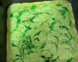 A picture of step 2 of Grinch fudge.