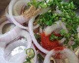 A picture of step 2 of Laccha Pyaz or Masala Pickled Onions.