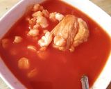 A picture of step 3 of Red Pozole (No Oil).