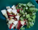 A picture of step 1 of Roasted cashew fruit macedonia salad.