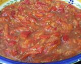 A picture of step 8 of Roasted red pepper and tomato salad.