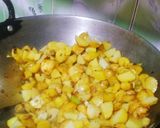 A picture of step 2 of Aloo methi vegetable.