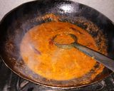 A picture of step 7 of Medu vada with sambhar and coconut chutney.