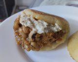 Foto del paso 2 de la receta: Arepas🫓 de maíz🌽tierno rellenas de dip de🫘frijol zanahoria🥕 y pimientos🌶️ tatemados🥙🌯