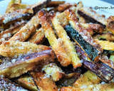 Foto del paso 6 de la receta: Bastones de berenjena y calabacín en airfryer a la miel