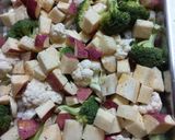 A picture of step 2 of Mediterranean Roasted Sausage and Vegetables.