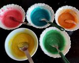 A picture of step 3 of Semolina Rainbow Cake.